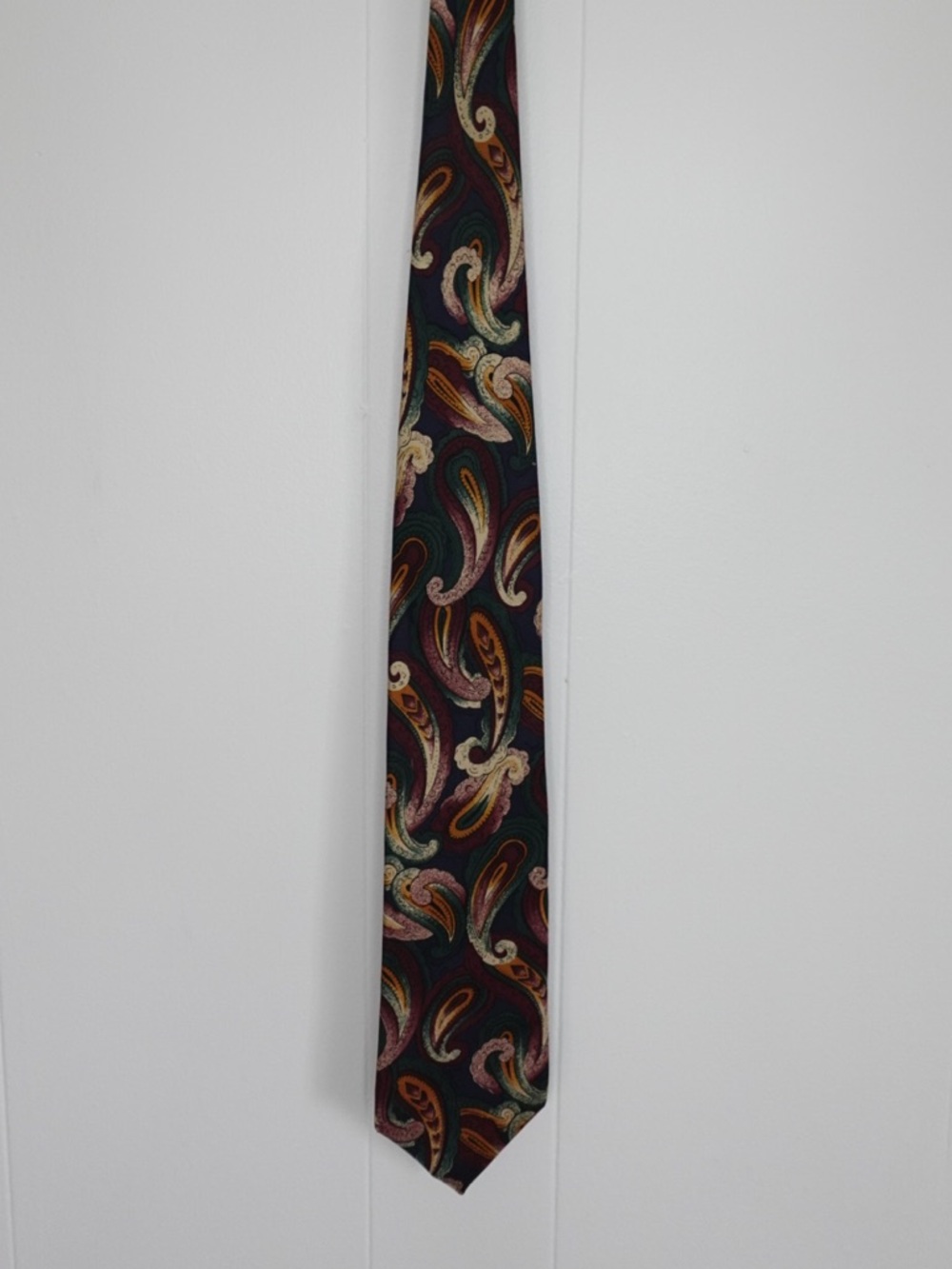 Lands' End Multicolor Paisley Silk Tie